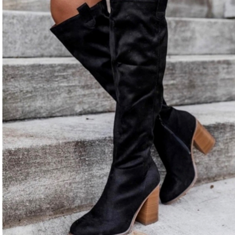 7.5 MI.IM BLACK HEELED BOOTS